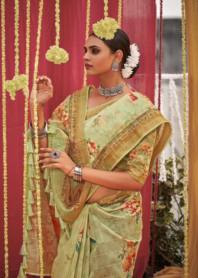 Shangrila Pure Sequins 2 New Festive Wear Linen Weaving Designer Saree Collection